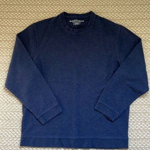 Mizzen + Main performancemenswear, navy sweatshirt, size large